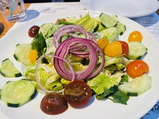 Cez Caesar Salad  with onions and tomatoes with cucumber