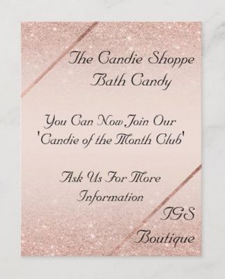 Candie of the Month Club flyer