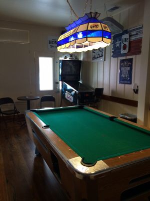 Pool table and dart boards