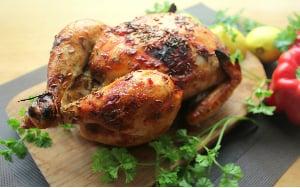 Mediterranean roasted Chicken, with Tahini garlic, cilantro Dip