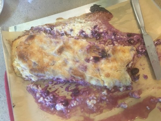 Blueberry lemon cheese strudel