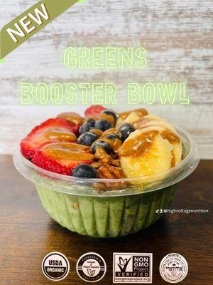 GREENS BOOSTER PROTEN BOWL 100 % VEGAN  PLANT- BASED