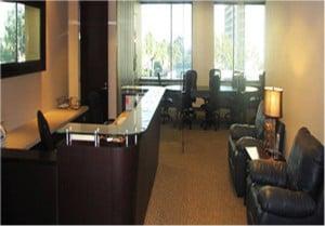 Reception area and conference room.