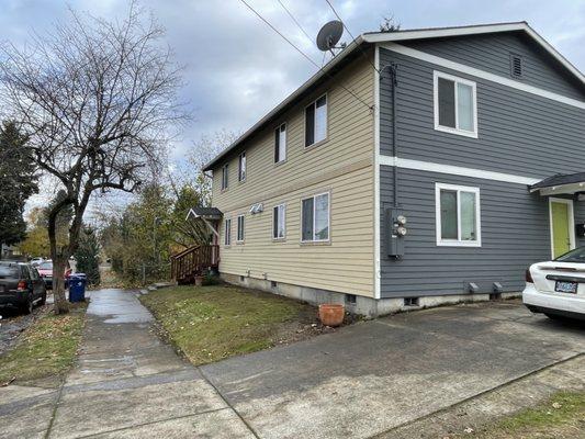 New siding, trim & exterior paint.