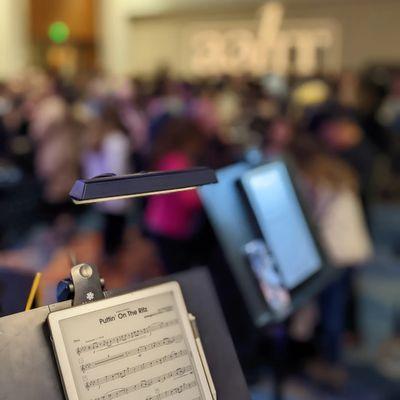 We performed for a corporate holiday party at the Marriott Marquis, incorporating some show jazz like Puttin' on the Ritz which they loved.