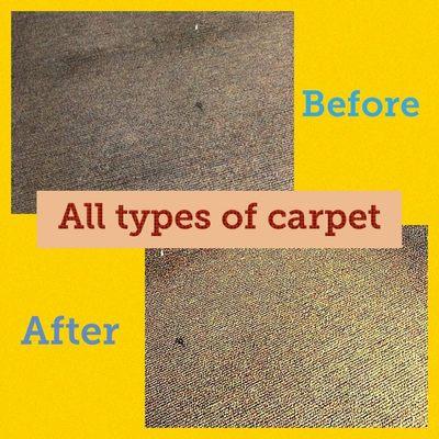 Befor and after carpet cleaning.