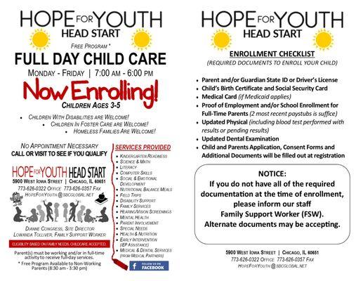 Hope For Youth Headstart