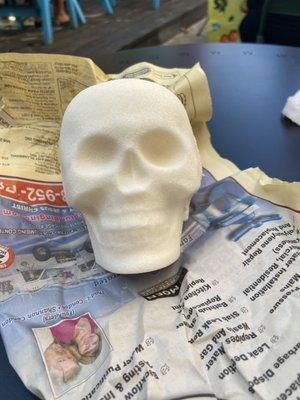 Sugar skull workshop at the beginning