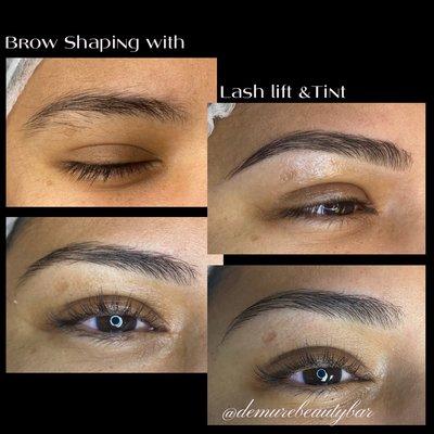 Brow Shaping with lash lift