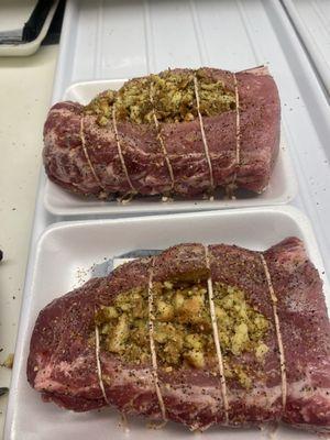 Stuffed pork roasts and chops, Yes please!!