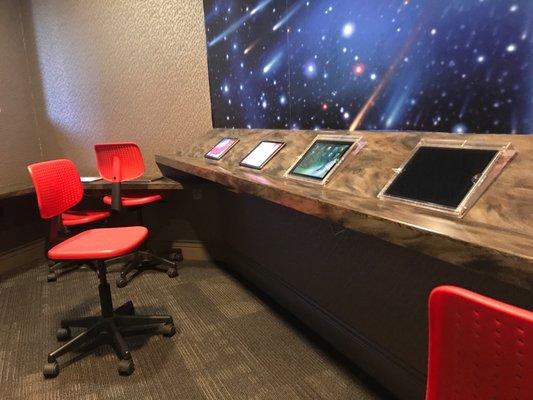 iPad lounge area