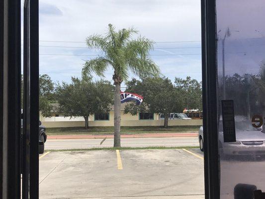 The flag in front of the shop