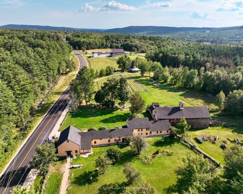 Breathtaking aerial view of the 19th century Jones Farm and Historic 1810 Tavern!