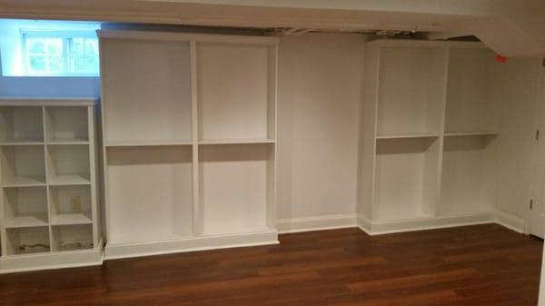 Ikea built-in bookcases