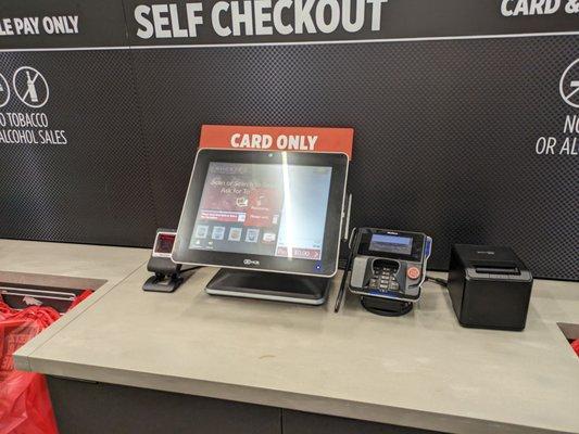 All the self service checkouts were down