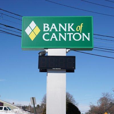 Bank of Canton Route 138 branch, front sign - 259 Turnpike Street