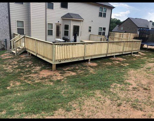 Before and after deck building