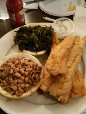 Whiting Blackeyed Peas and Collards (oh that's do country......making my nanna proud lol)