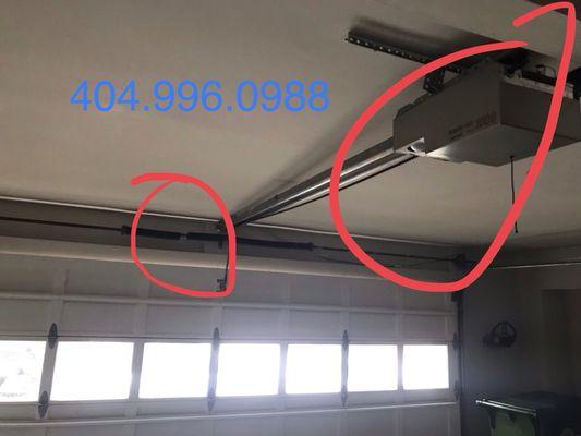 Garage door broken spring repair