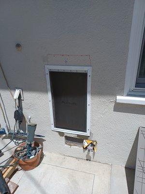 Installed new doggie door