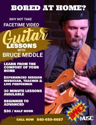 Take Guitar Lessons with Bruce Middle!