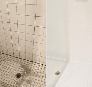 Grout Cleaning before & After