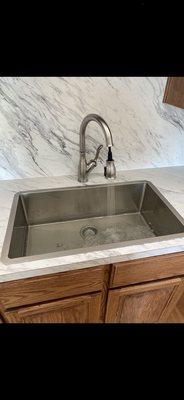 Stainless steel farm style kitchen sink