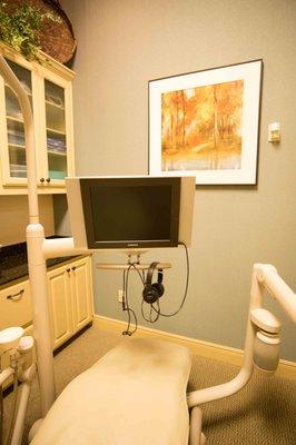 TV & Headphones for your viewing pleasure during your appointment.