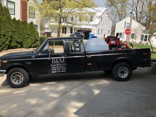 Our first truck and commercial power washer.