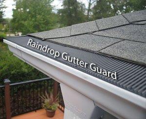 Installed Gutter Guards Raindrop System