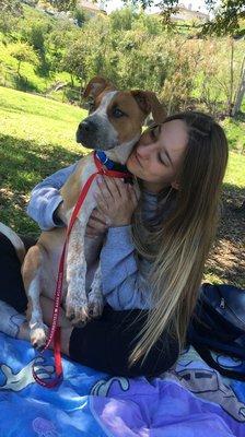 Saidee with Luca at the park.