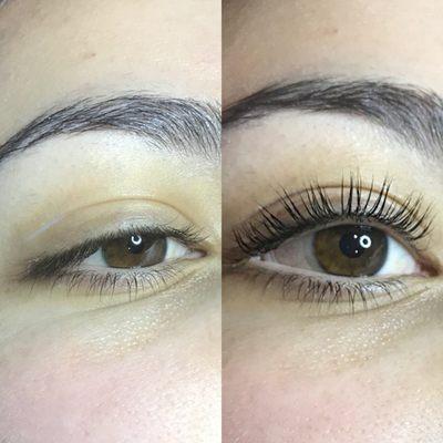 Lash lift and tint