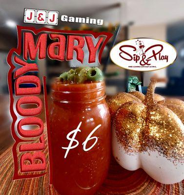 Try our amazing Bloody Mary! 6 bucks!