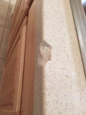 A big crack on my kitchen island/countertop