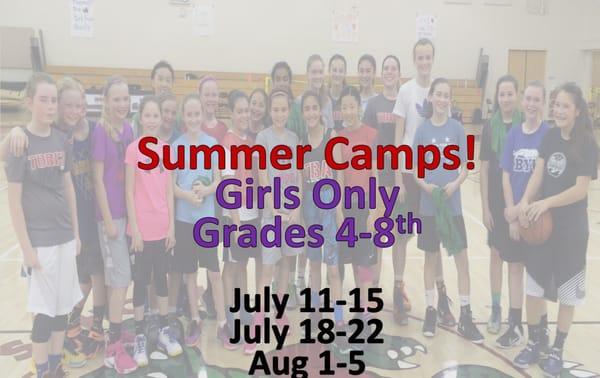 Girls only Summer camp! Camp is for all skill levels