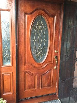 This is the refinished door after.