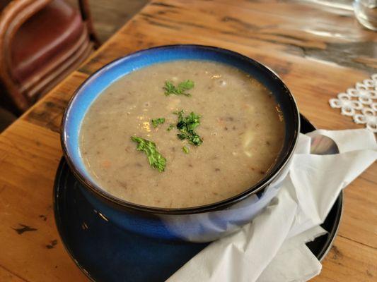 The mushroom soup is a meal in itself!