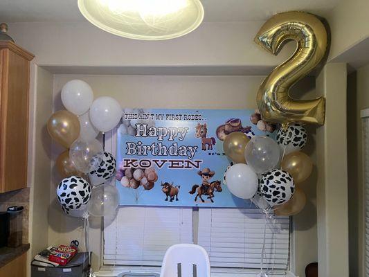 Ain't My First Rodeo, It's my 2nd Birthday Banner.  Delivered Next Day!