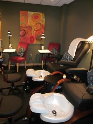 Spa Area for Manicures, Shellac Manicures, and Pedicures