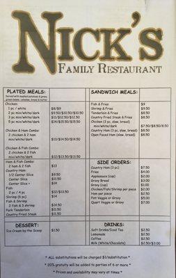 Nicks Family Restaurant