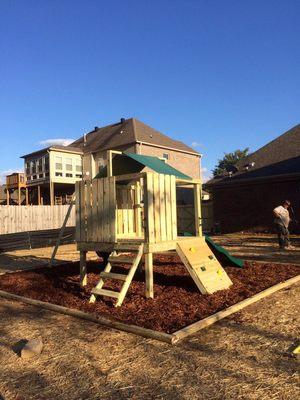 Play ground area with play house