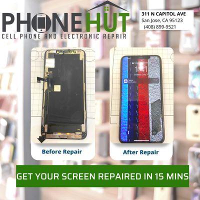 Water damaged screen repair