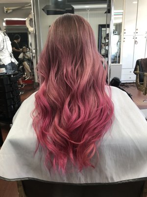 Dark pink (I wanted more color this time since the light pink fades out quickly$