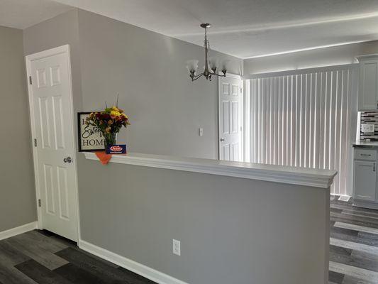 After picture of a kitchen  restored by a fire.