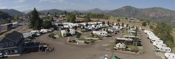 An aerial view of the park looking southwest.