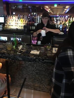 dont get a drink from this lady. She isnt very nice or prompt.