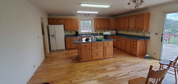 Cabinets, flooring and paint