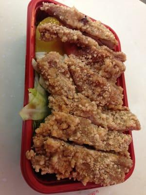 crispy fried pork "bento"