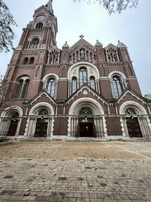 The front of the church from outside