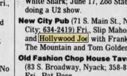 HOLLYWOOD JOE LIVE AT THE NEW CITY PUB - NEW CITY NEW YORK 1996